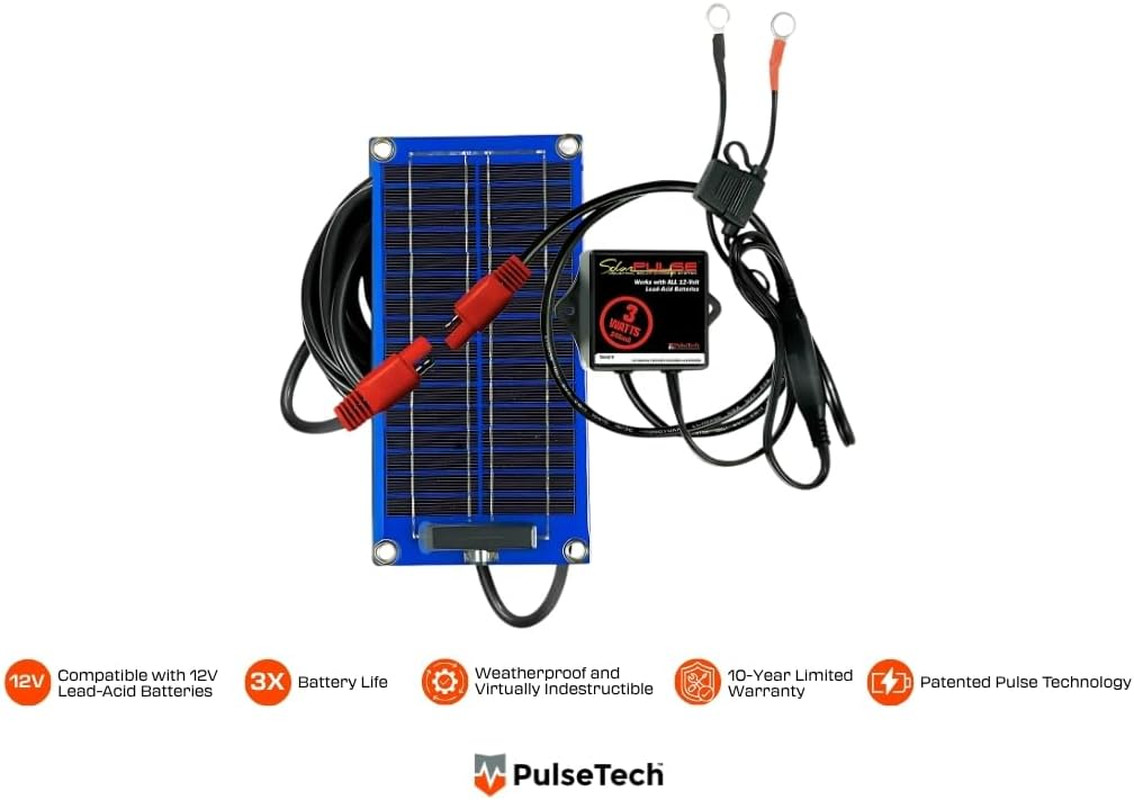 Solarpulse 3W Solar Battery Charger and Maintainer