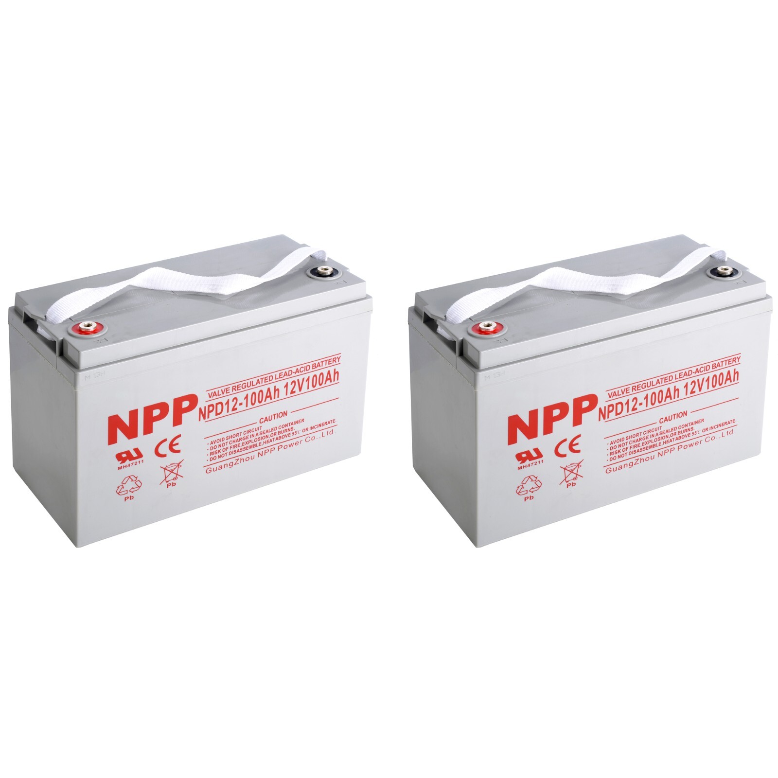 NPD12-100Ah(2Pcs) 12V 100Ah Deep Cycle Rechargeabe Battery For RV,Marine,Trailer