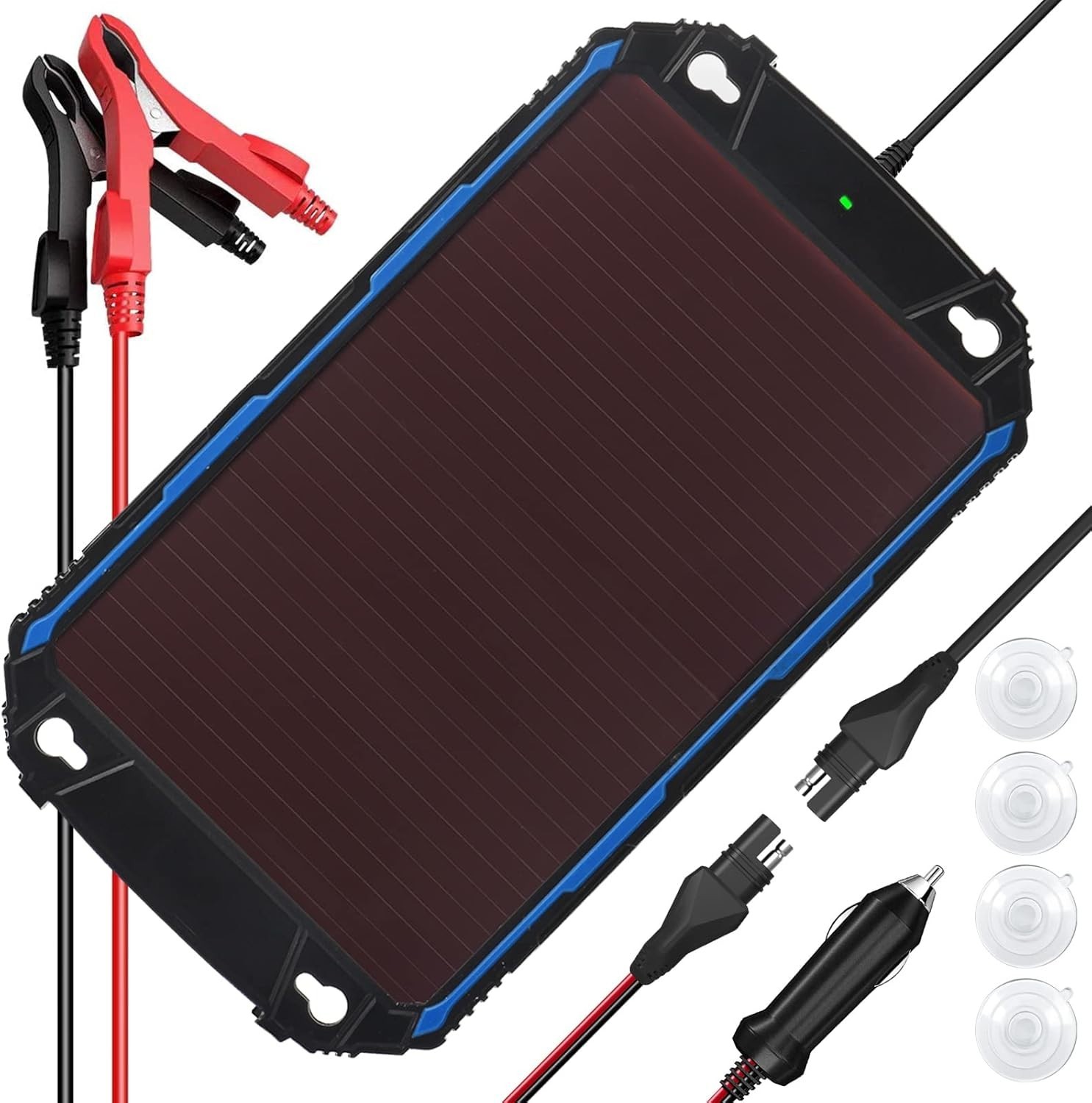 Waterproof 5W 12V Solar Battery Charger & Maintainer Pro, Built-in UltraSmart…