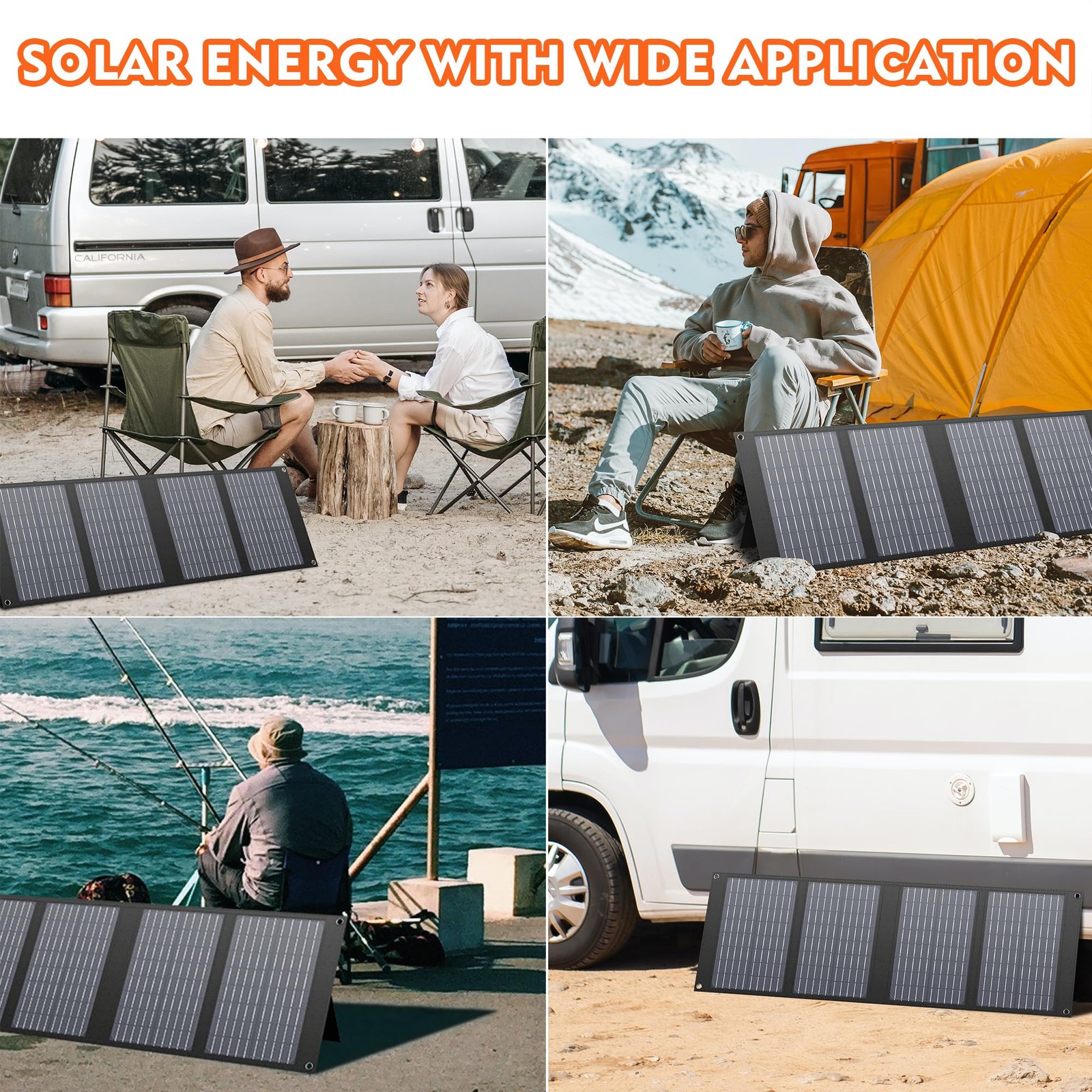 Portable Solar Panels 40W, Foldable Solar Panel Charger for 100-300W Portable…
