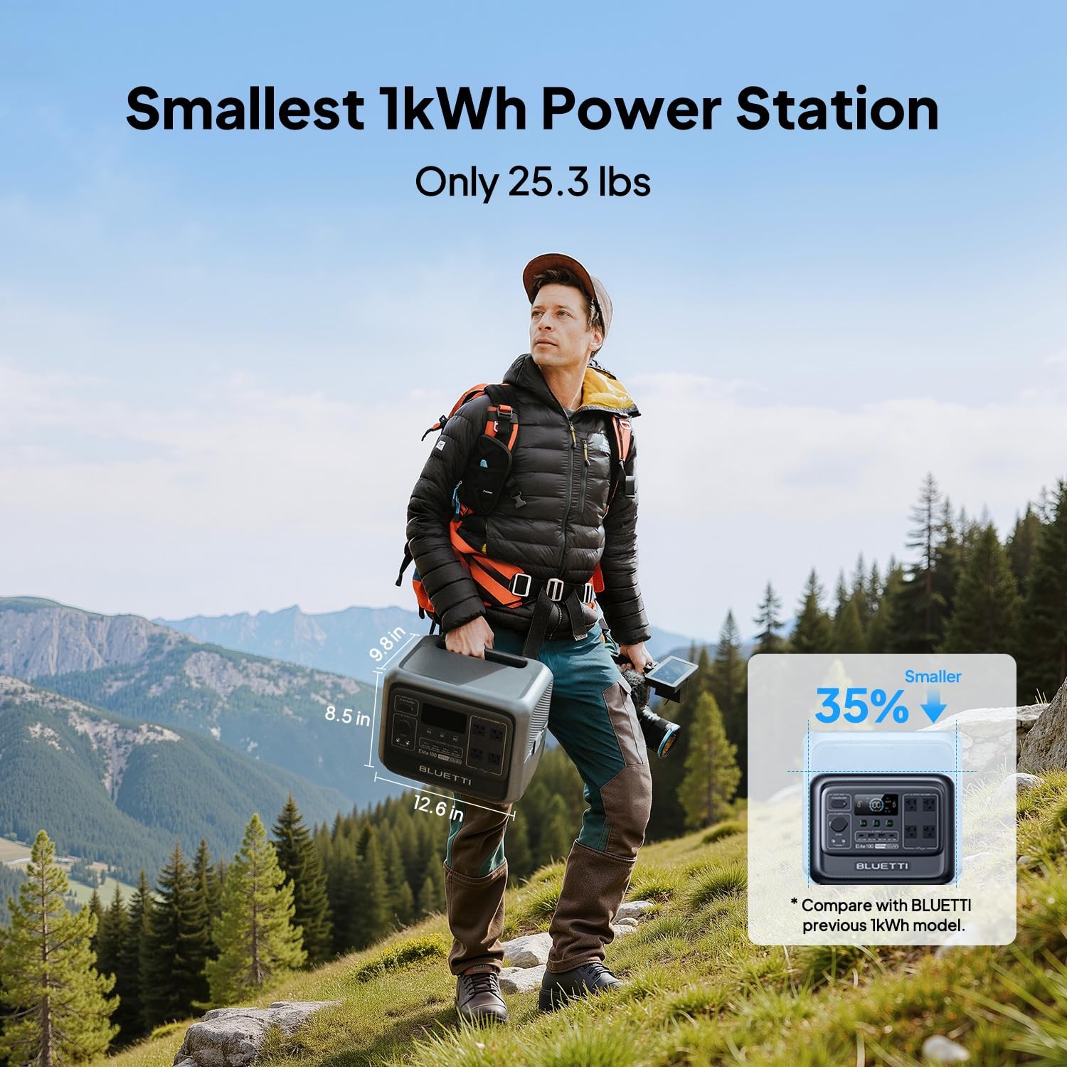 BLUETTI Elite 100 V2 Solar Generator with 200W Solar Panel Ships Separately, …