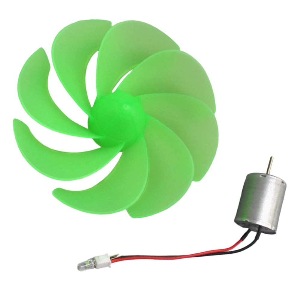 Vertical Wind Turbine Model with LED Light for Classroom and Home Projects
