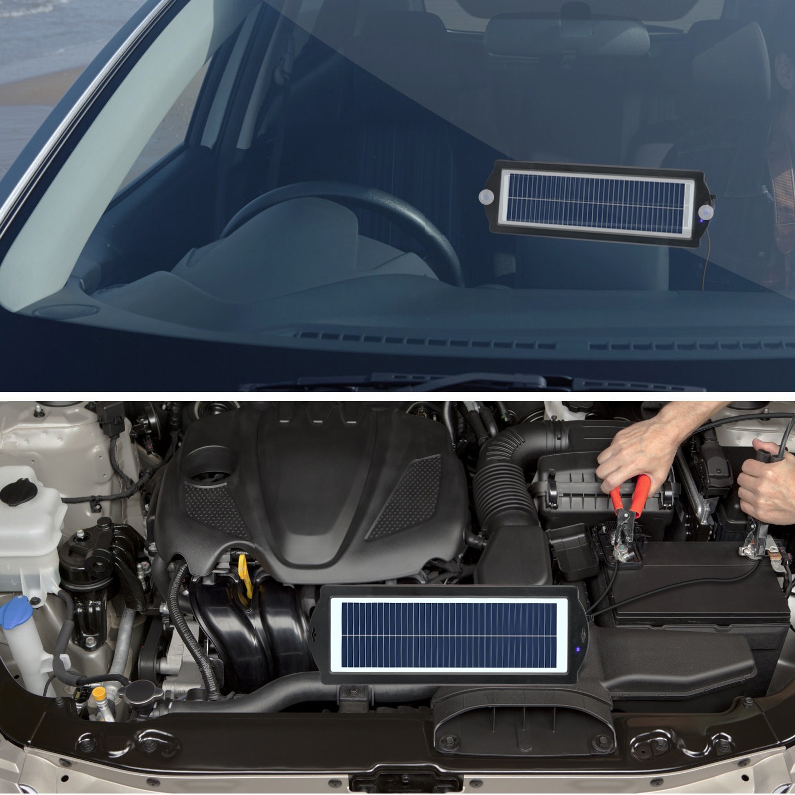 3W Solar Panel 12V Trickle Charger Battery Charger Kit Maintainer Boat Car RV