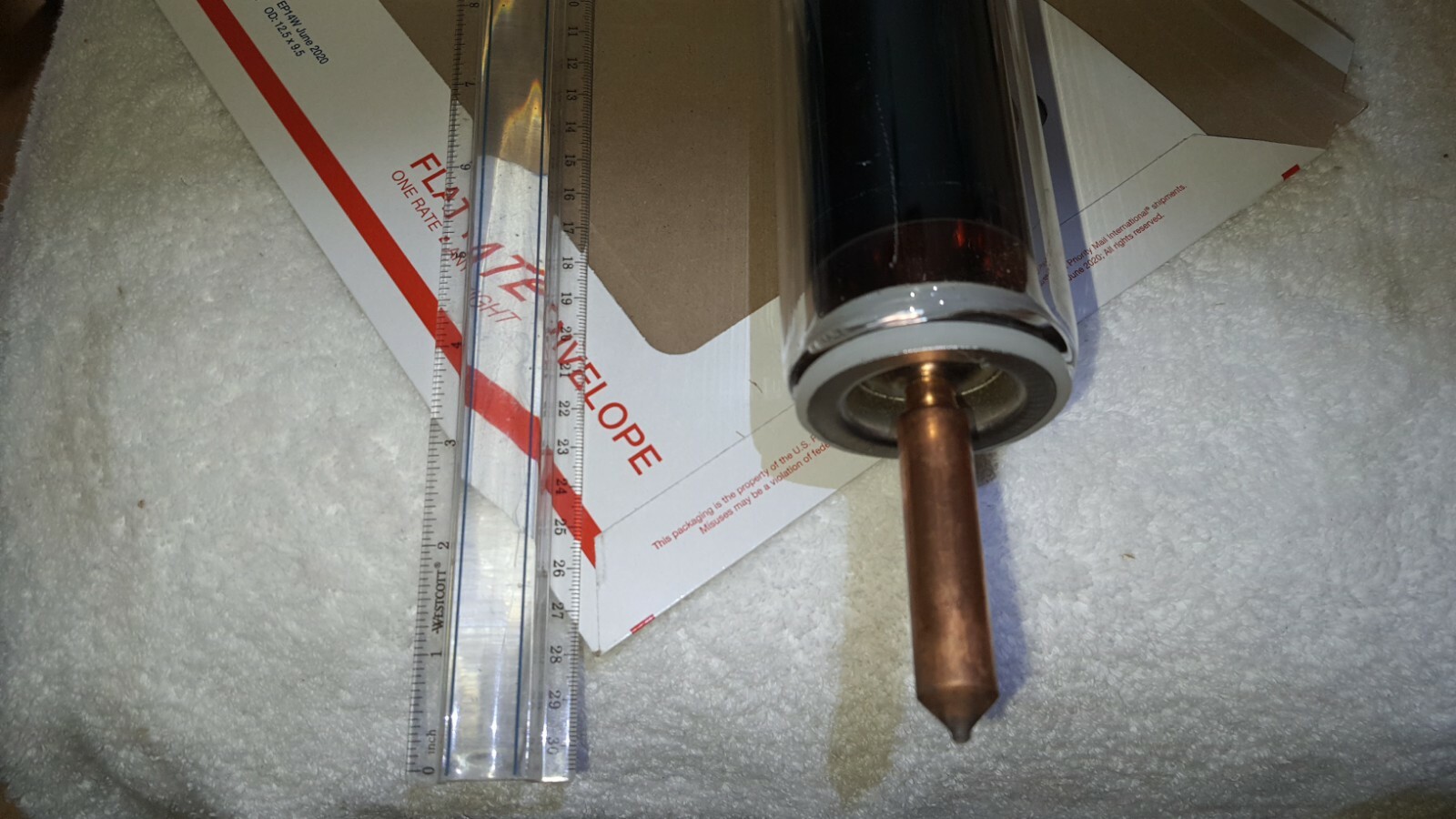 1 Evacuated Solar Vacuum Tube 1800mm 6 ft+copper conductor heat pipe PICKUP-ONLY