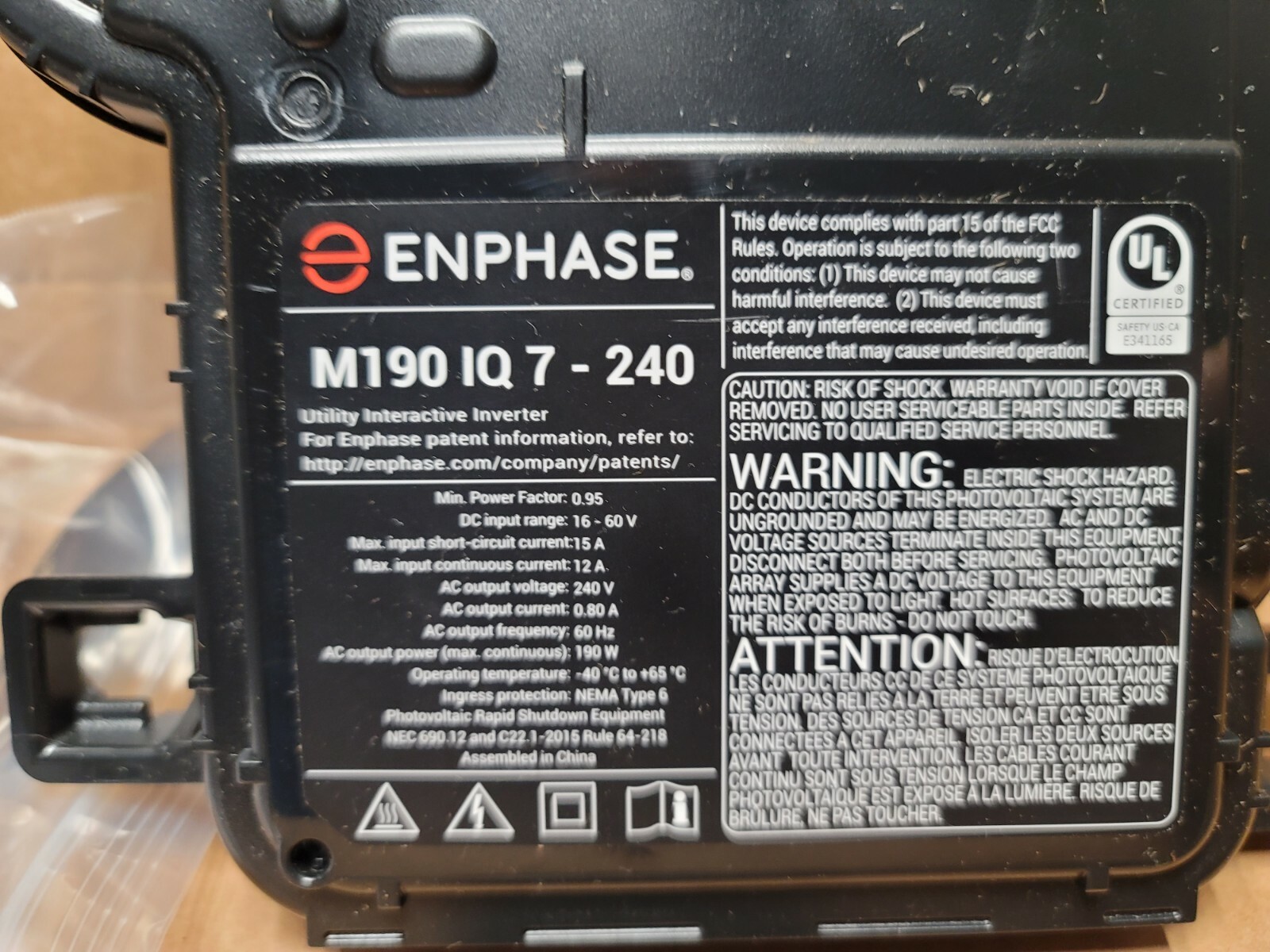 Enphase Energy M190240-IQ7-S22-RMA Kit NEW