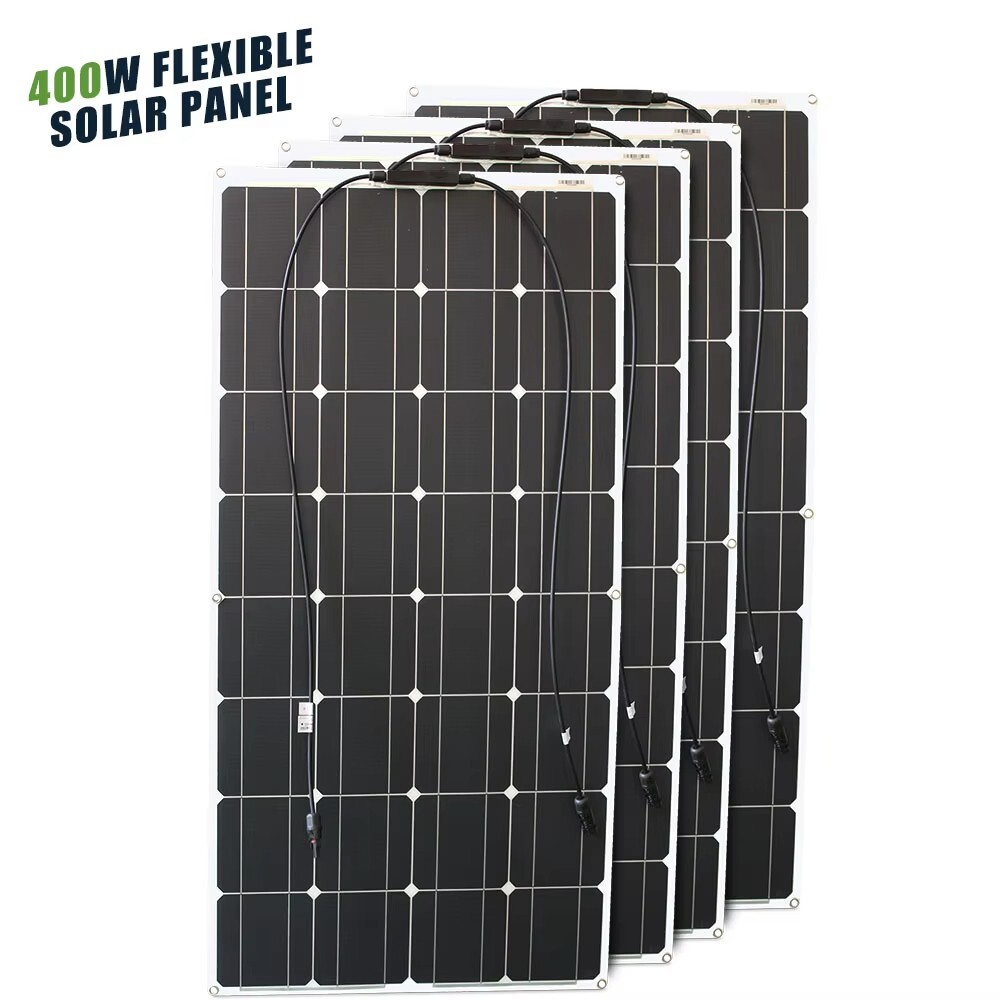 12V 100W 200W 300W 400W 600W Monocrystalline Solar Panel Home RV Off-Grid Power