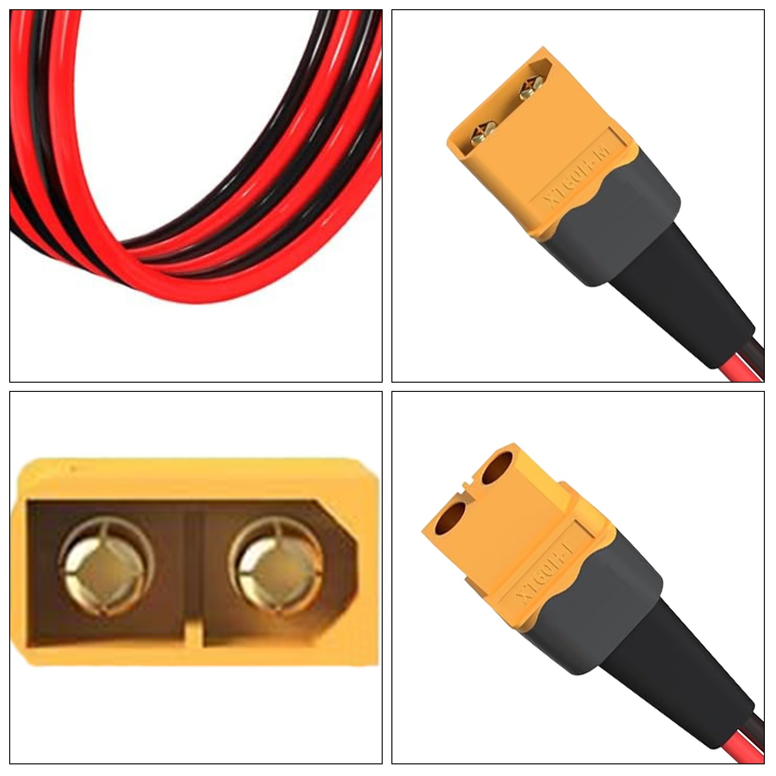 10 AWG XT60 Female Male Connector Adapter Solar Extension Cable RC Battery Cable