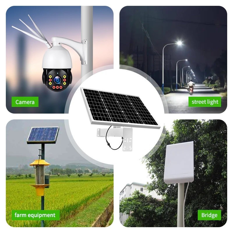 40W Outdoor Solar Charging Panel w/ 40A Battery 12VDC 2.5A max Output