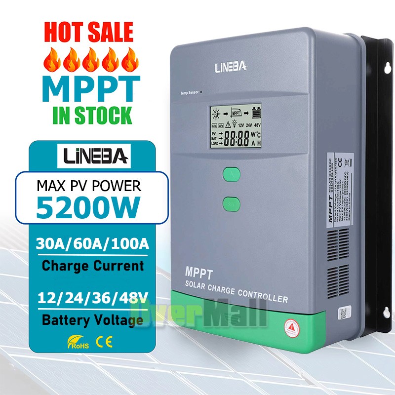 MPPT Solar Charge Controller Solar Panel Battery Regulator 12/24V Auto 100A LCD