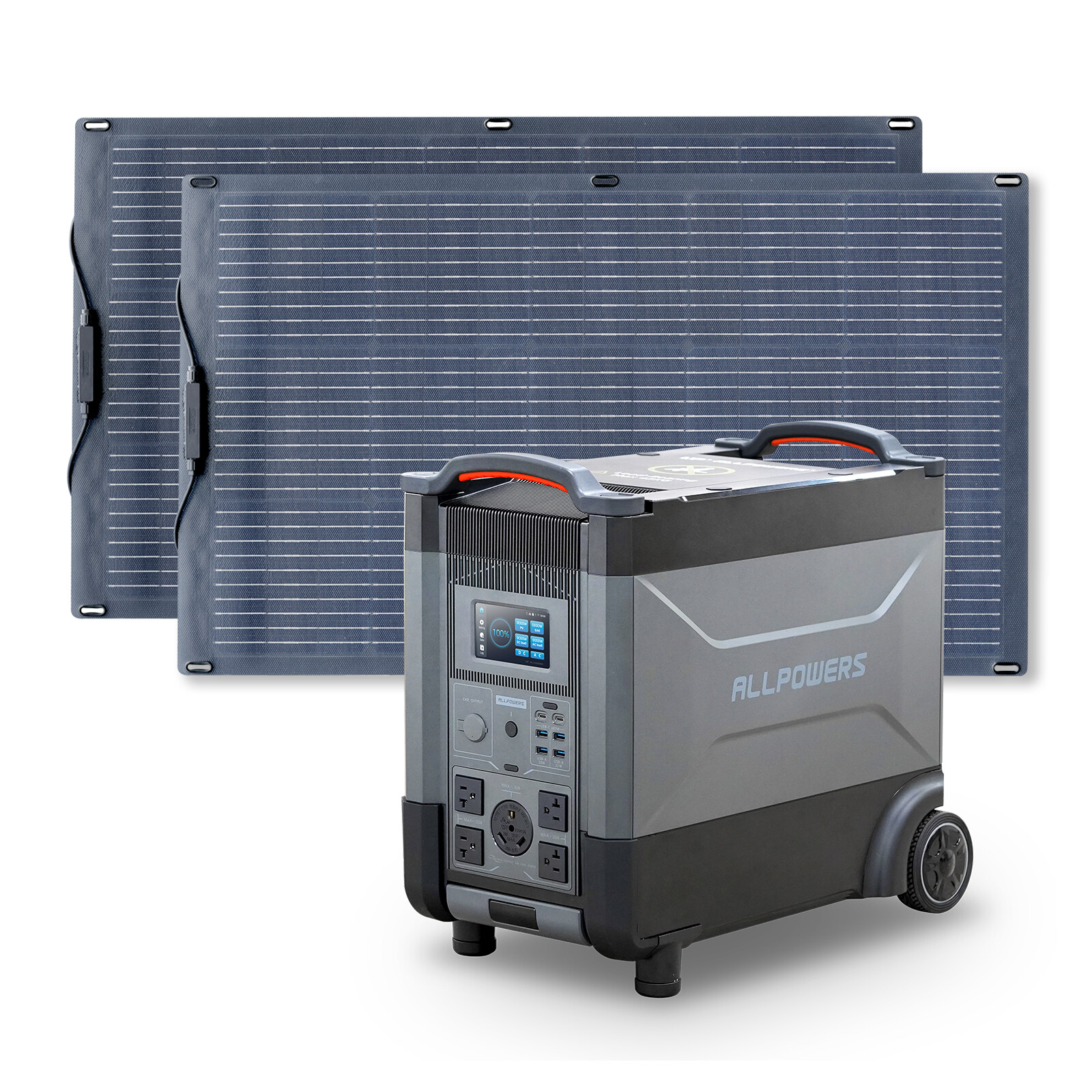 ALLPOWERS Portable Power Station 4000W Solar Generator with 2x 100W Solar Panel