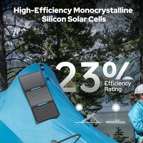 30W Solar Panel Charger YT30 Foldable Solar Panel IP65 Waterproof Gray – Gray