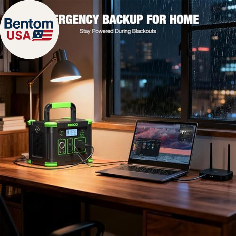 300W Portable Power Station 288Wh Solar Generator with USBC PD 60W, 110V Outlet