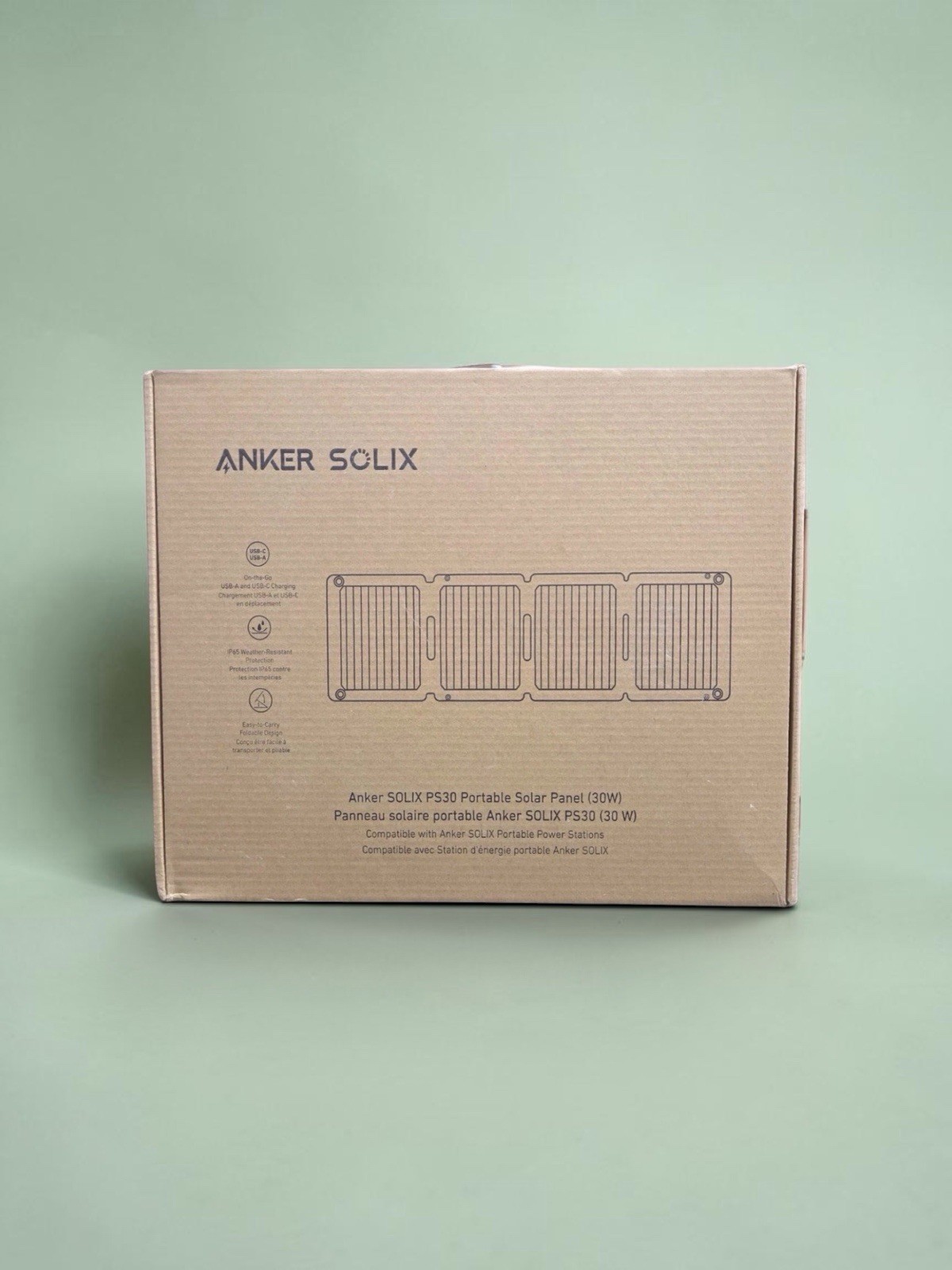 Anker Solix PS30 Solar Panel 30W Foldable Portable Solar Charger 2-Ports