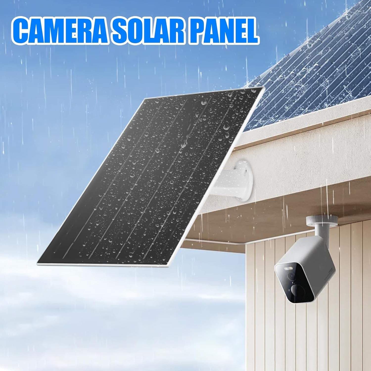 8W Solar Panel Charger for Ring Camera Spotlight & Stick Up Cam with 10ft Cable