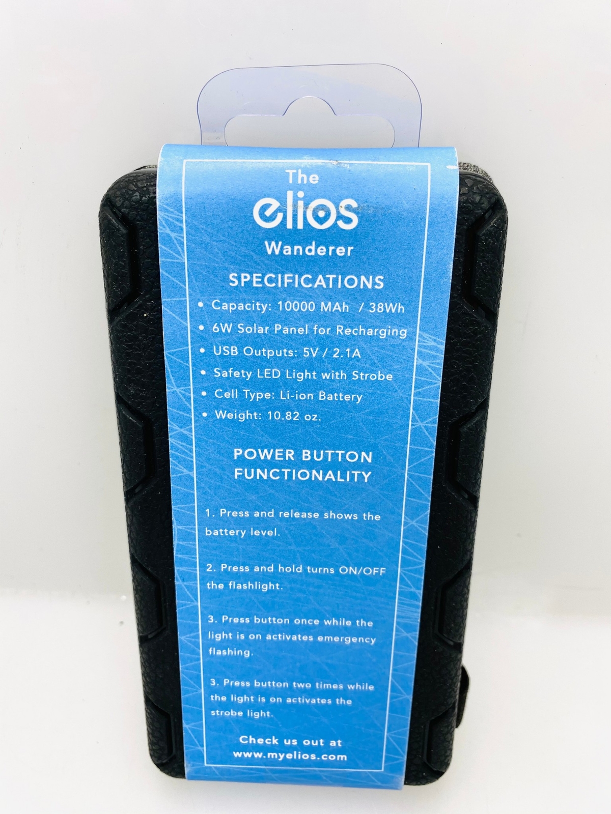 Elios Wanderer 6W Foldable Solar Sun Charger Fast Charge Power Bank