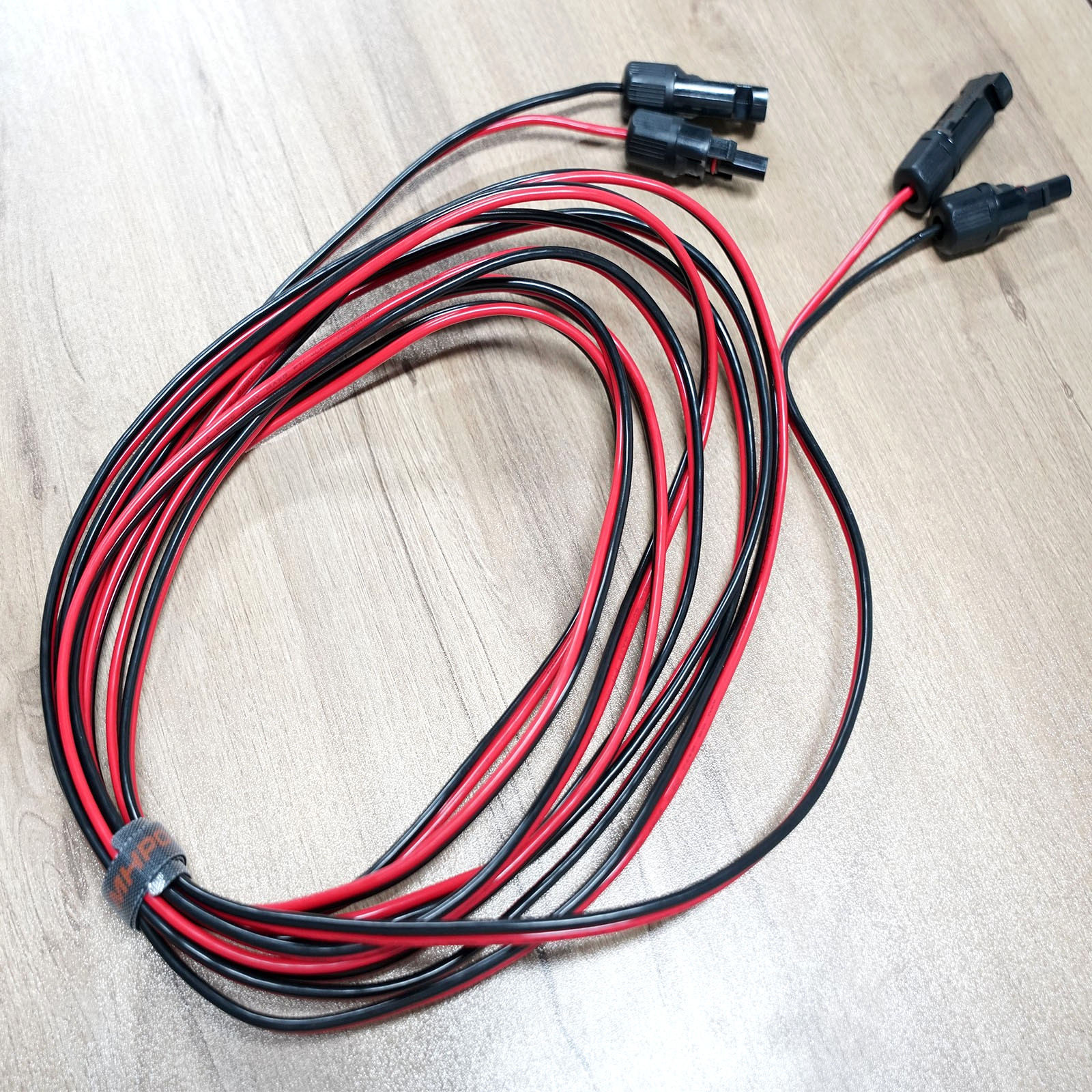 Insulated 20ft Black Red 12AWG Solar Panel Extension Cable Wire Solar Connectors