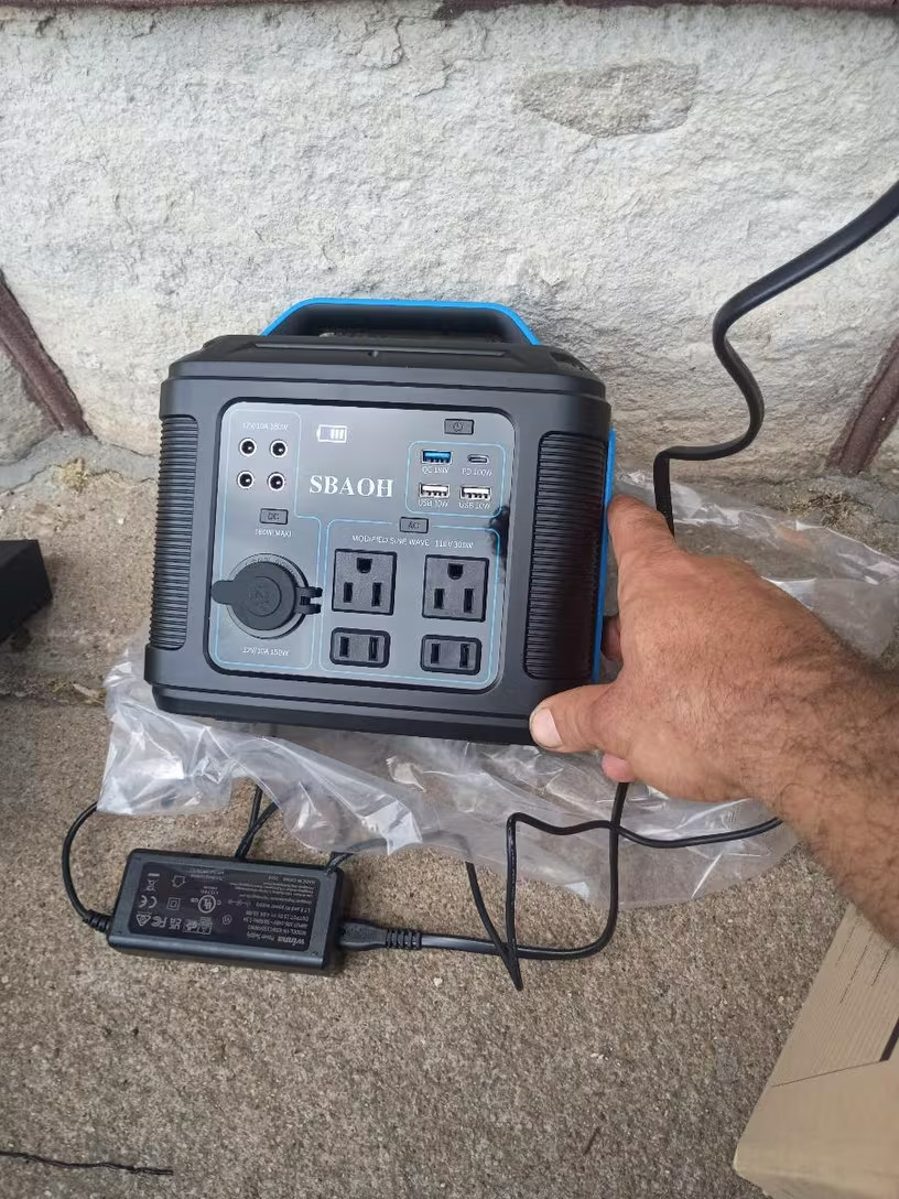 300W Portable Power Station – 296Wh/80000mAh Solar Generator, LED Light, 100W PD