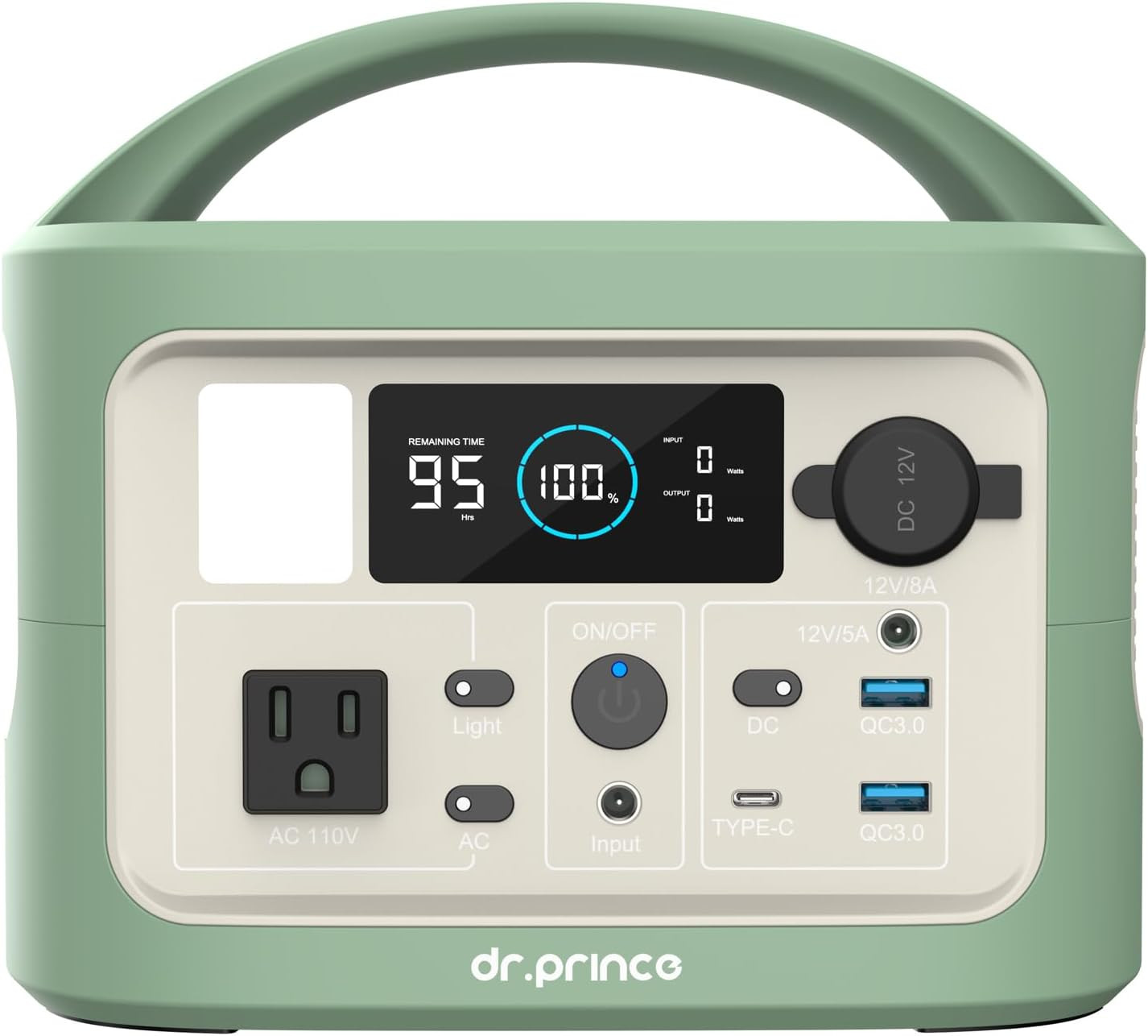 Portable Power Station, 300Wh Backup Lithium Battery,110V/300W Pure Sine Wave AC