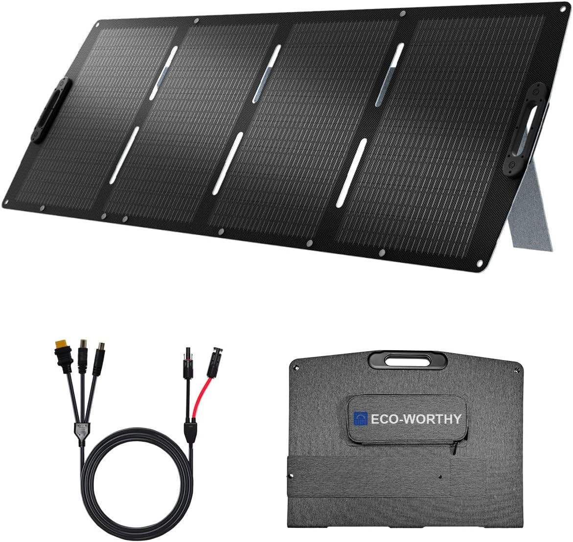 ECO-WORTHY 200W Portable Solar Panel for Power Stations,Ip65 Waterproof & Lightw