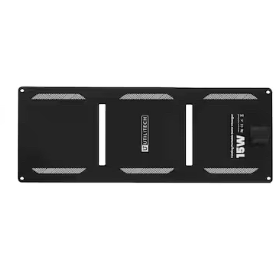 UTILITECH 15W Folding Portable Solar Charger (charges devices while in the sun)