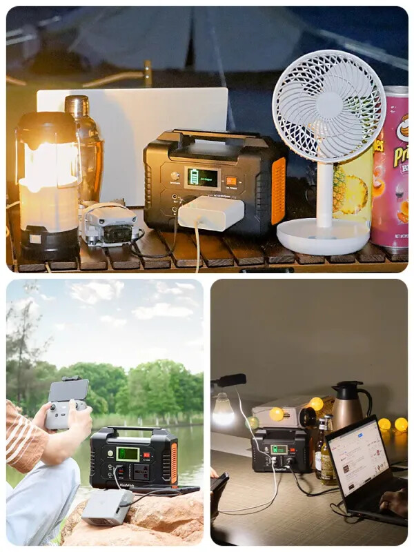 230V Portable Power Station 151Wh Backup Battery 200W Pure Sine Wave AC Solar