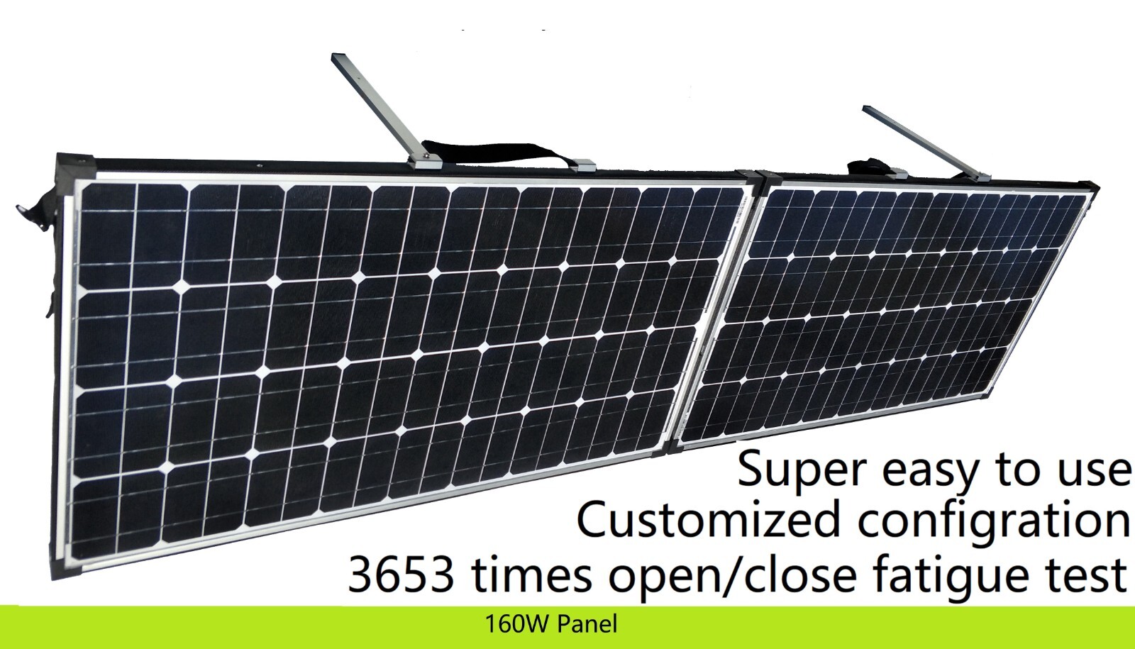 12V 160W Folding solar panel Kit. Easy to use. Suit Lead Acid & Lithium Battery