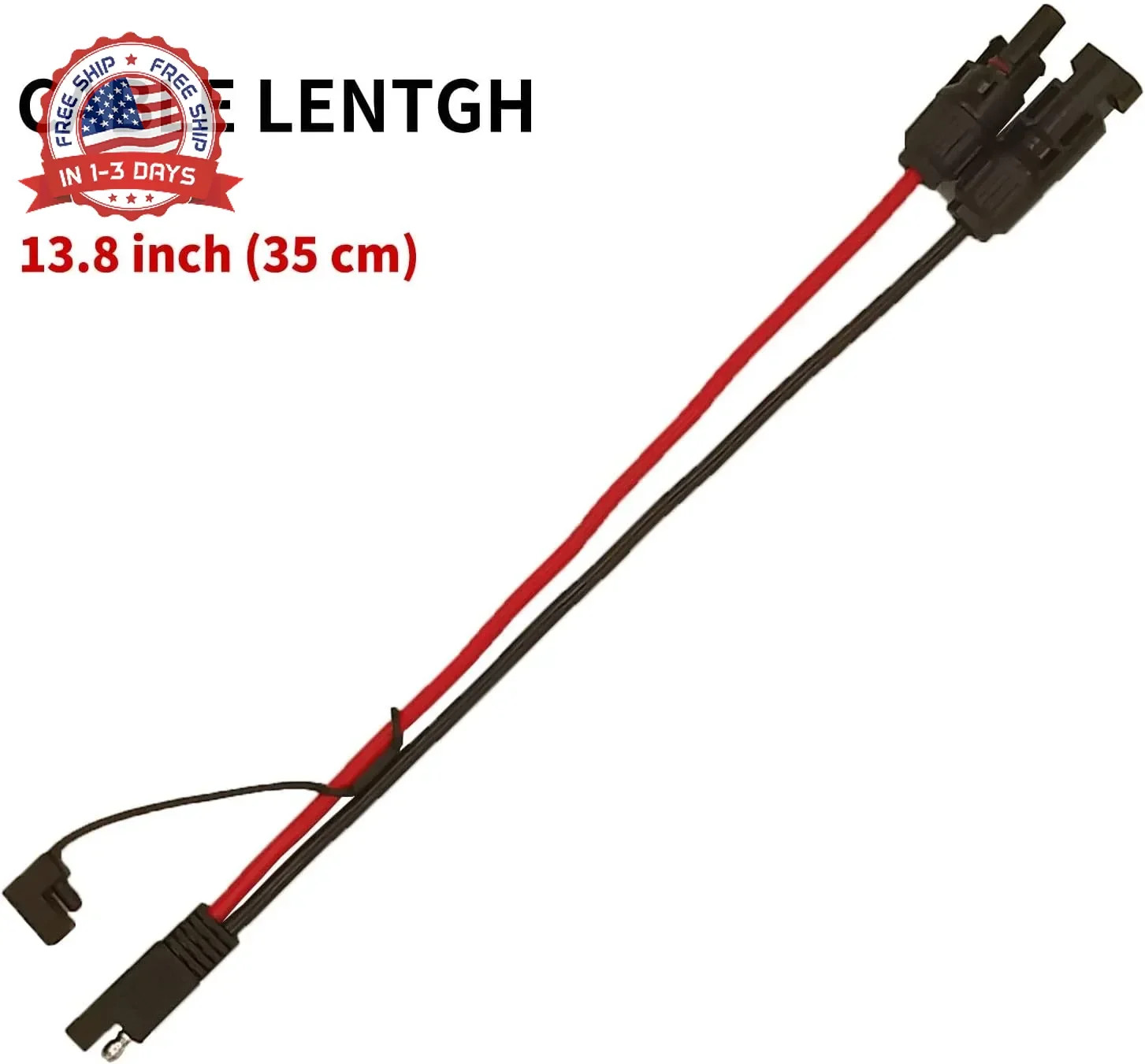 10 AWG SAE to Solar Panel Adapter, RV Solar Panel Connector Cable, Solar to SAE