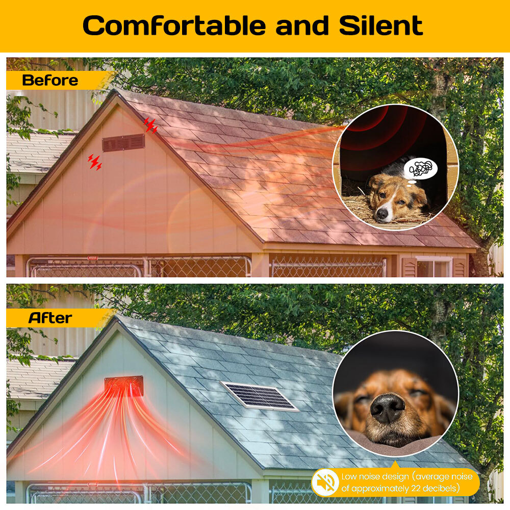 30W Solar Attic Fan Kit 14″ DC Fan with 25W Motor for Roof Vent or Chicken Coop