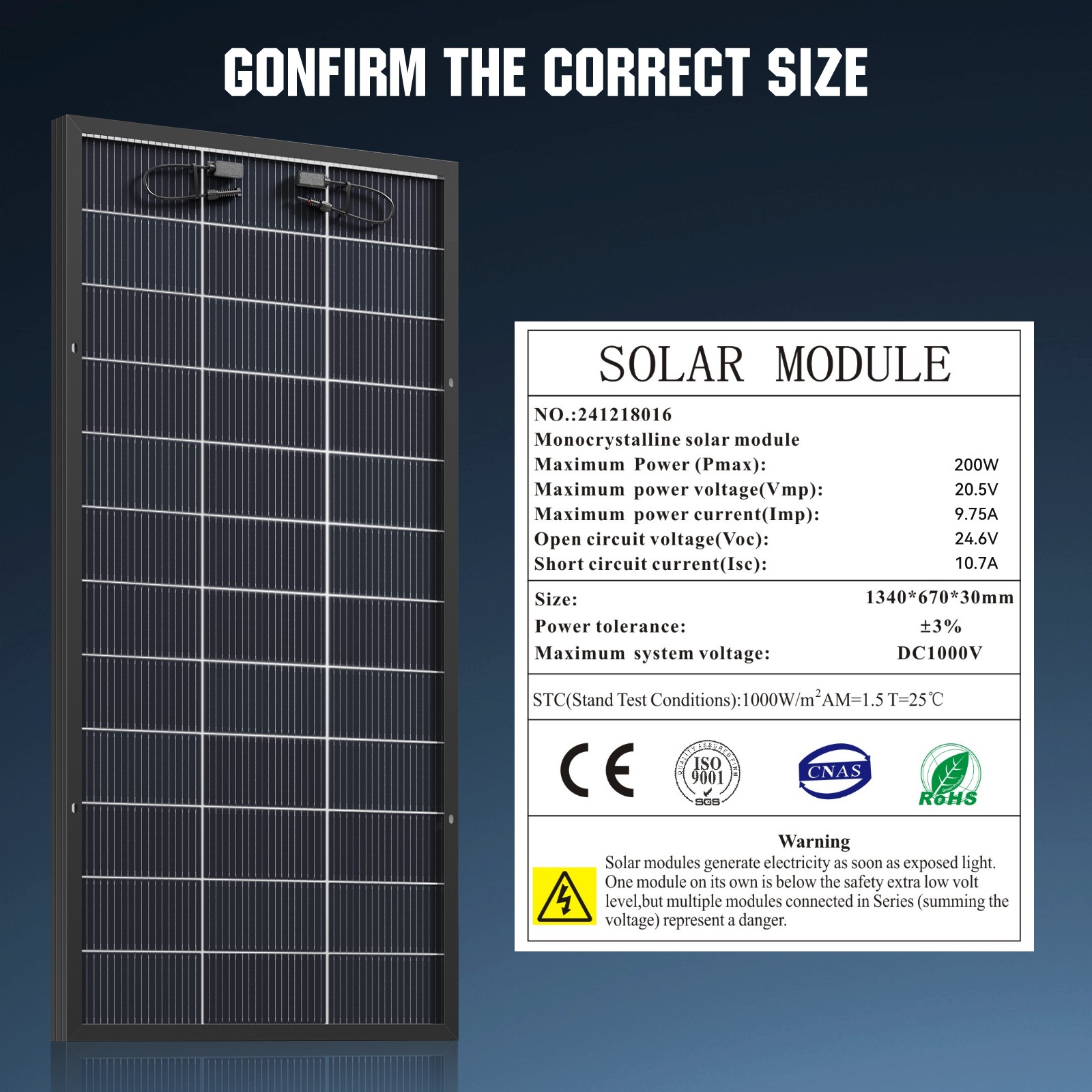 2Pack 200W（400W）N-Type 18BB Bifacial Solar Panel Mono Cell Off Grid Roof RV Boat