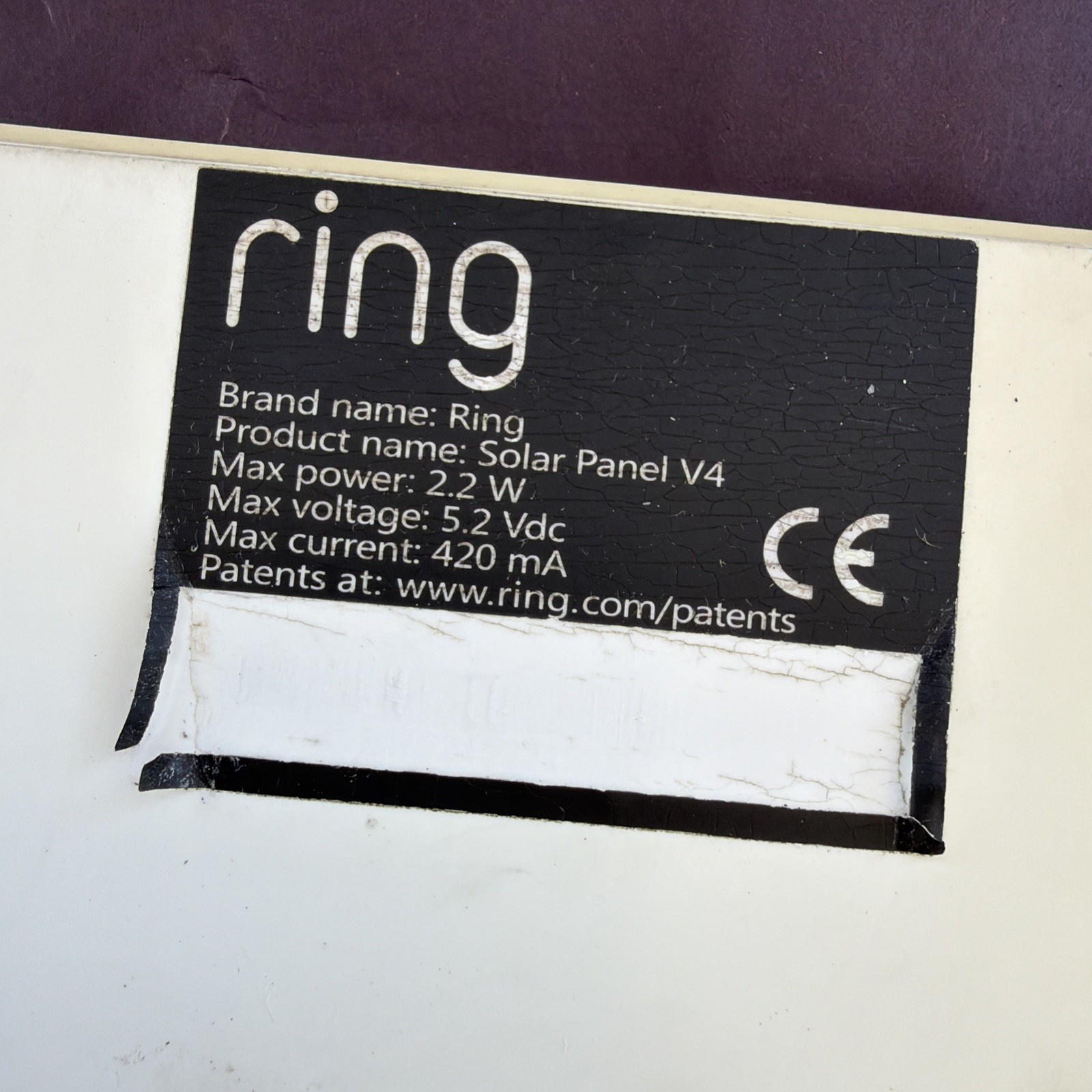 Ring Solar Panel V4 Charger for Camera & Mounting Base