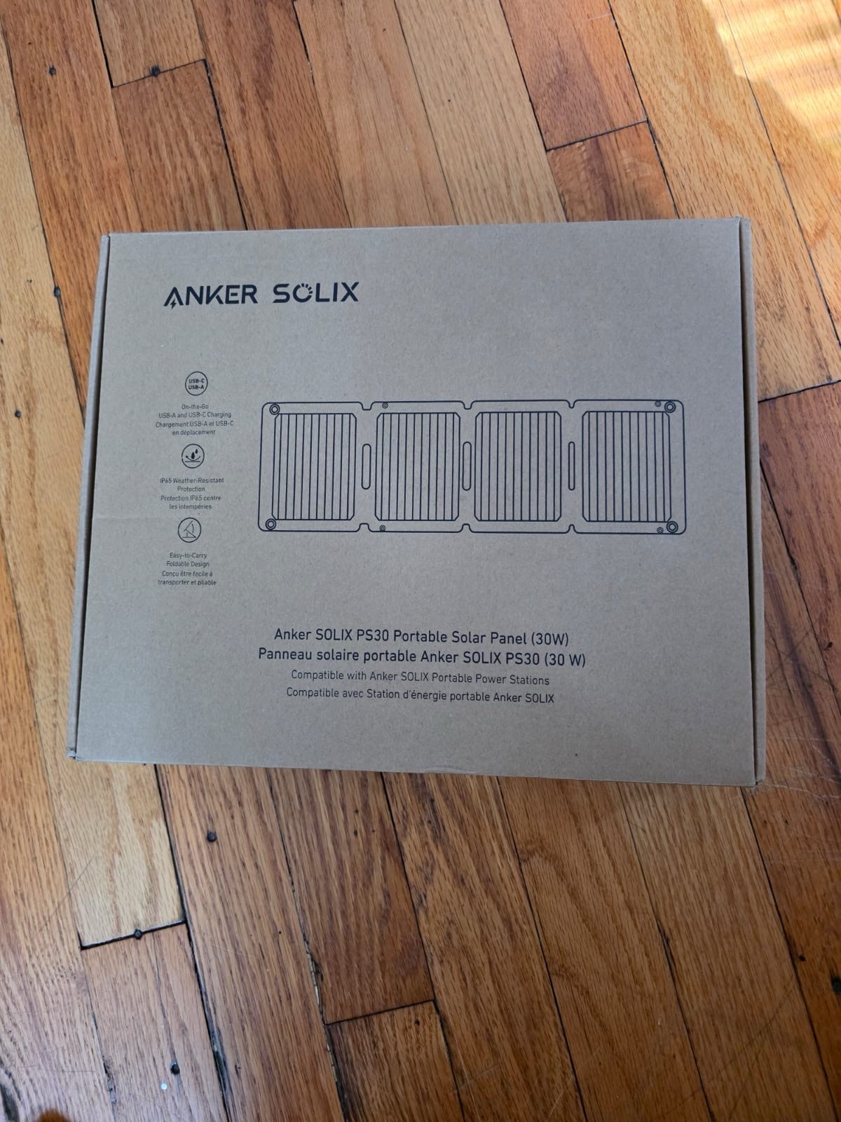 Anker SOLIX PS30 30W Portable Foldable Monocrystalline Solar Panel USB-C 5V