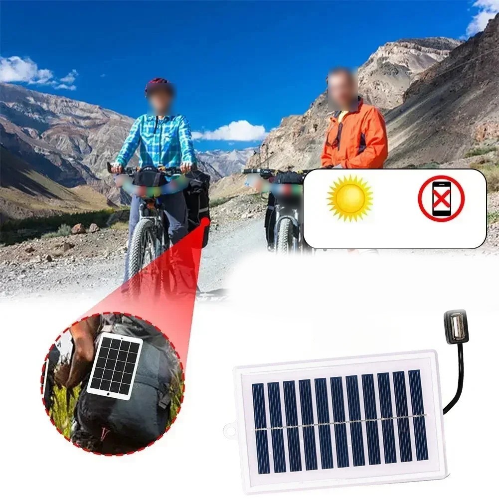 2W 5V Portable Solar Charging Board 5x3x0.5CM USB Output for Outdoor Use