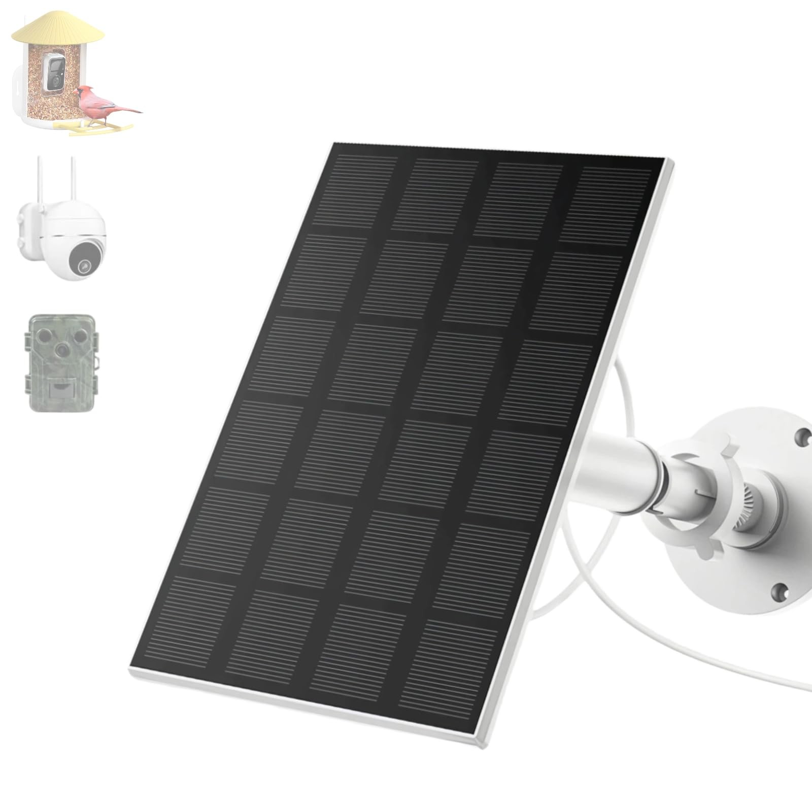 5V Solar Panels for Security Cameras – USB-C Micro USB, 1 Pack