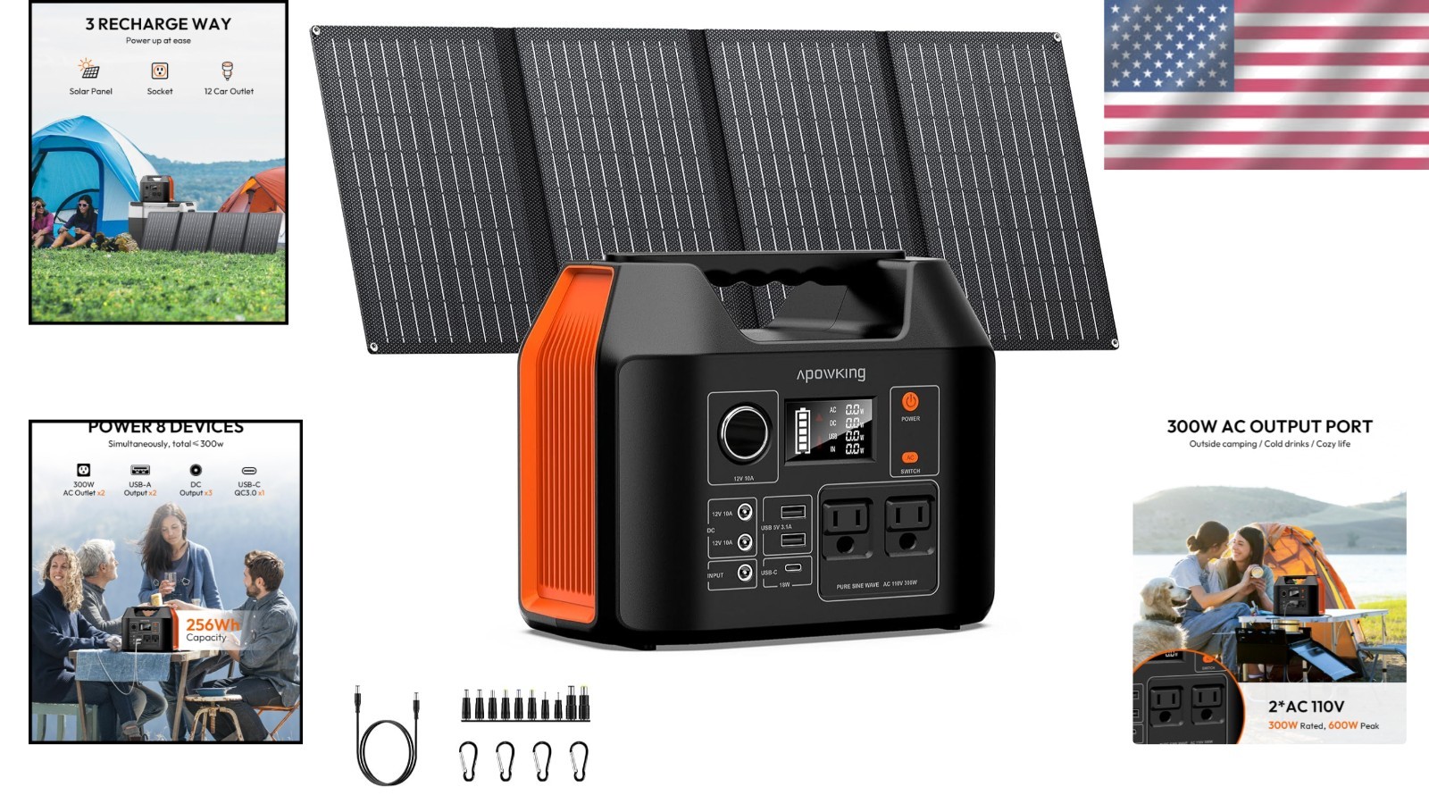 300W Solar Powered Generator & 40W Panel – Essential for Camping & Emergencies