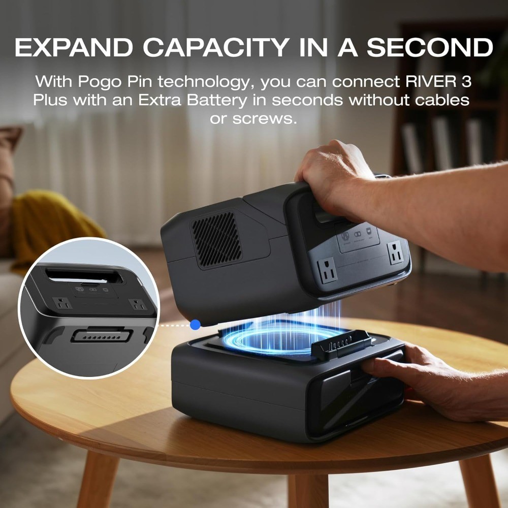 Portable Power Station Extra Battery 286Wh Expansion LiFePO4 LFP Battery 10-Year