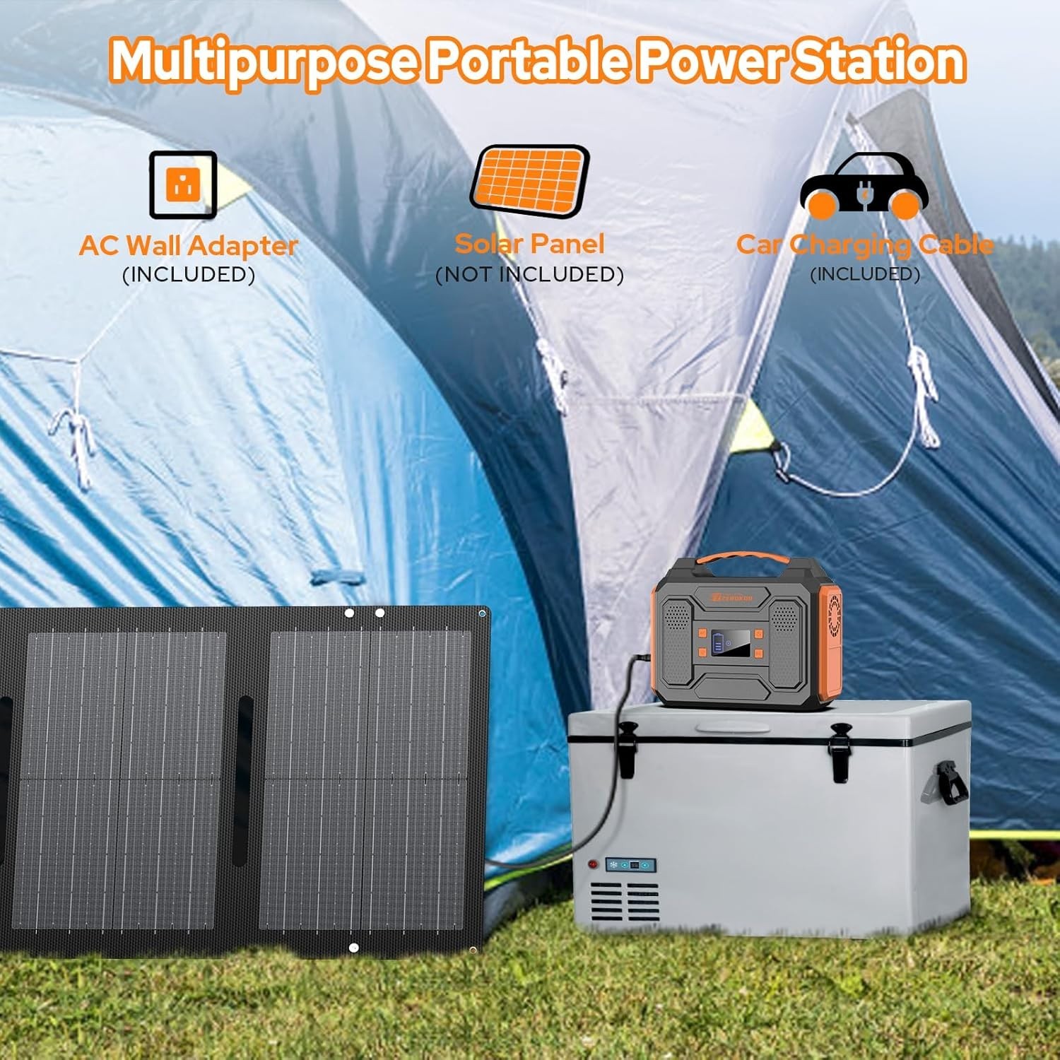 Versatile 300W Power Station with Pure Sine Wave Output for Home and Travel