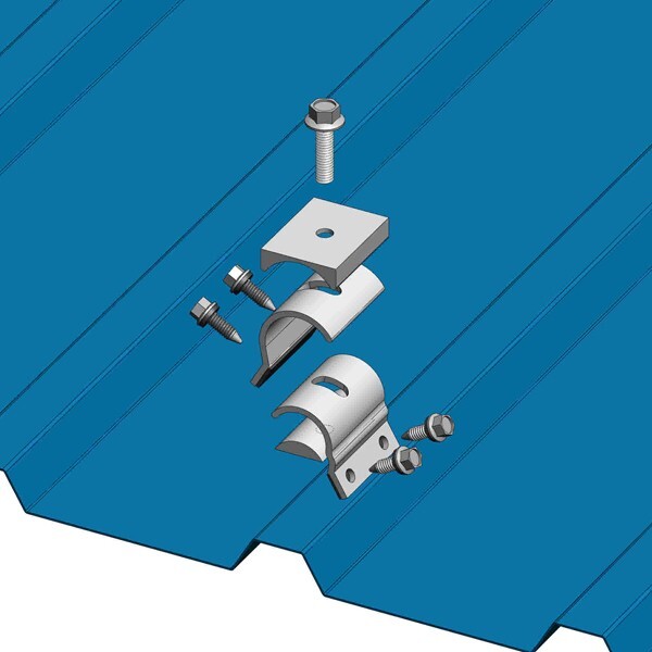 MageBracket RH or RL Trapezoidal R-Panel Metal Roof Solar Install Mount Bracket