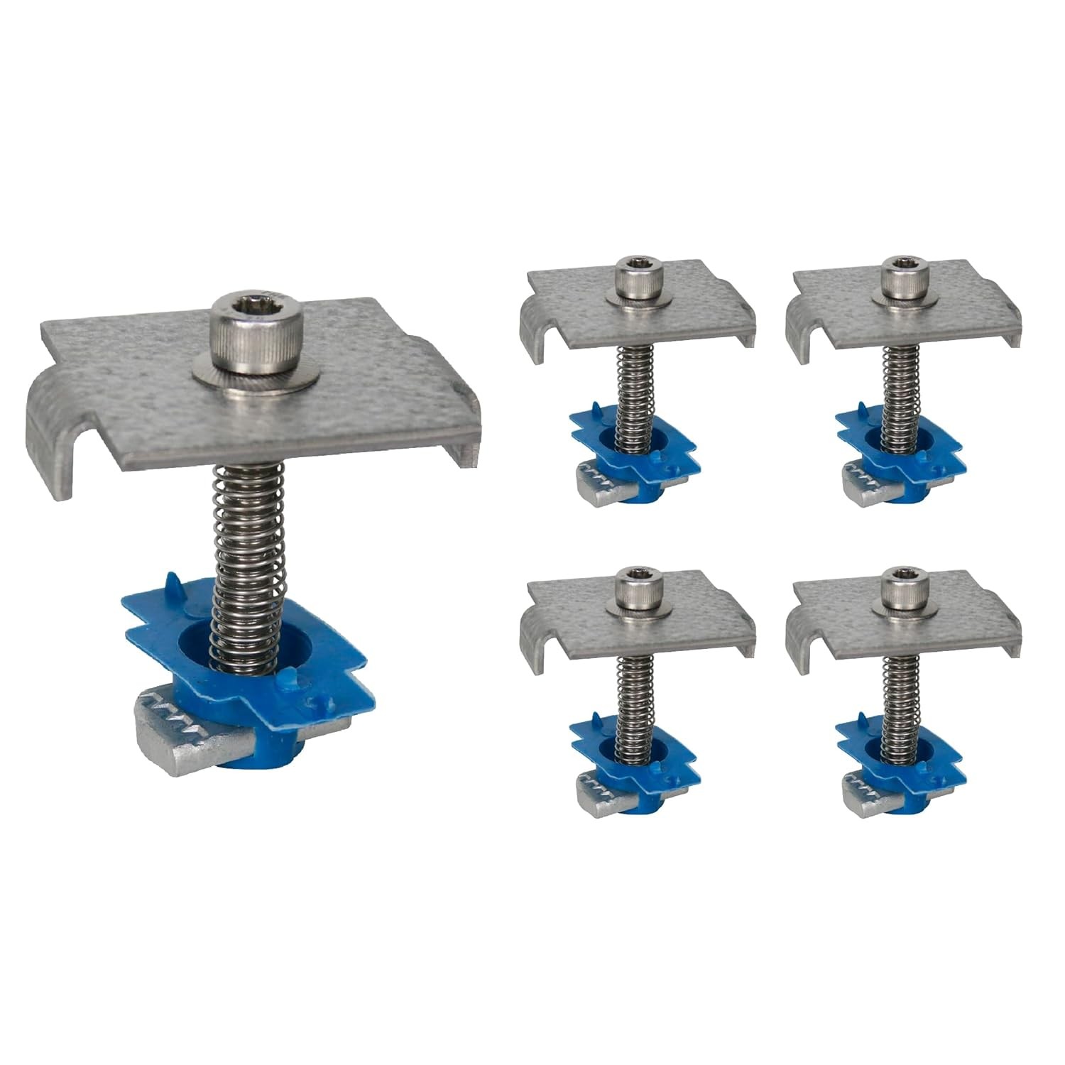 Solar Panel Mid Clamps 1-5/8″ Steel Strut Channel 5PK Mounting Hardware