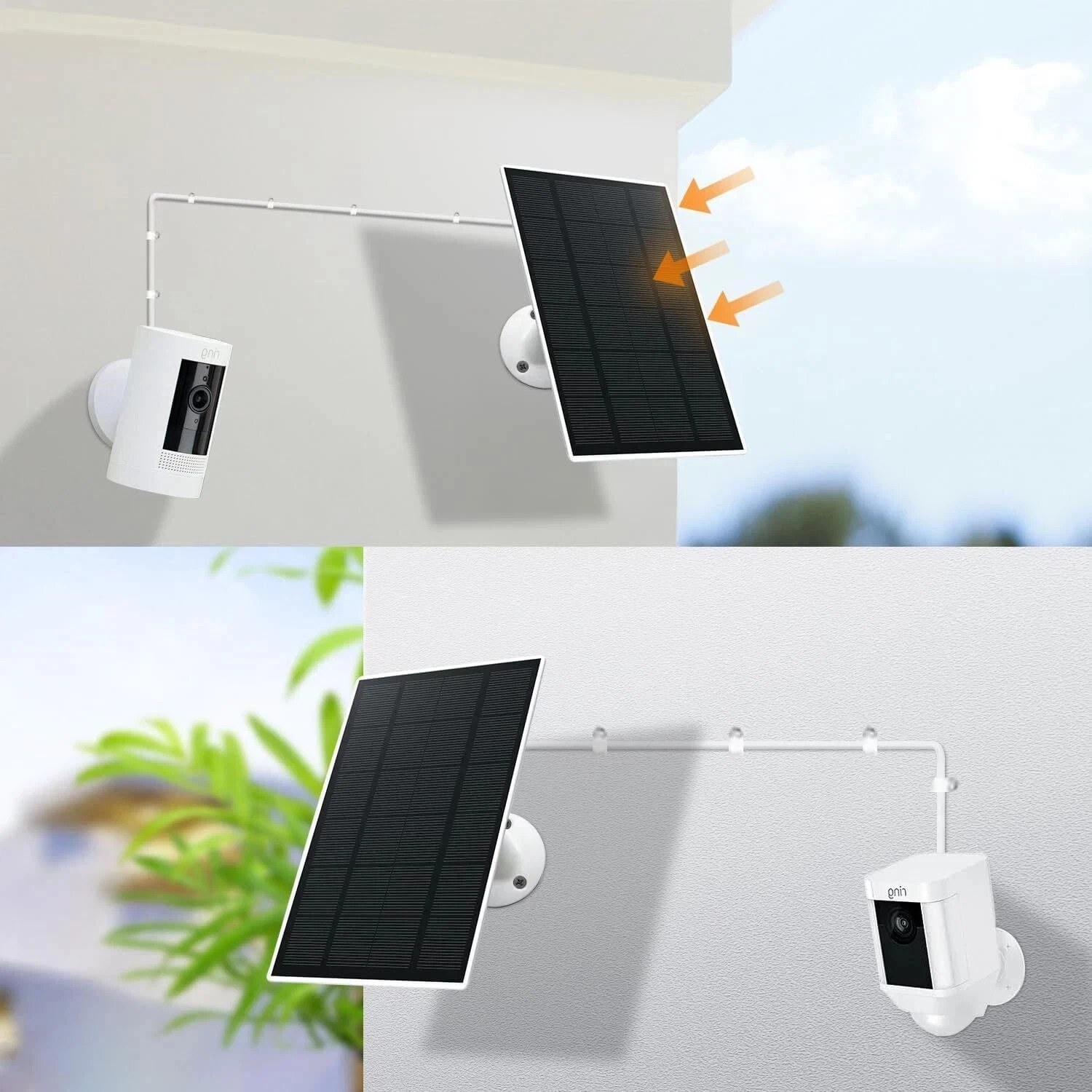 Solar Panel for Ring Camera, 5W Solar Panel Charger for Stick Up Cam/Pro Battery