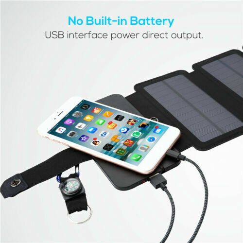 PFCTART USB Portable Charger Panel Solar Power Bank for Cell Phone Waterproof