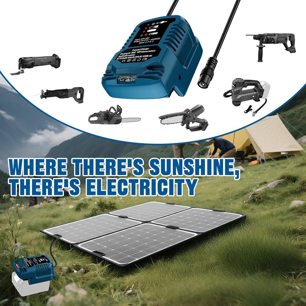 Solar for 18V Battery Outdoor Portable Camping Solar Adapter Work R6U49108