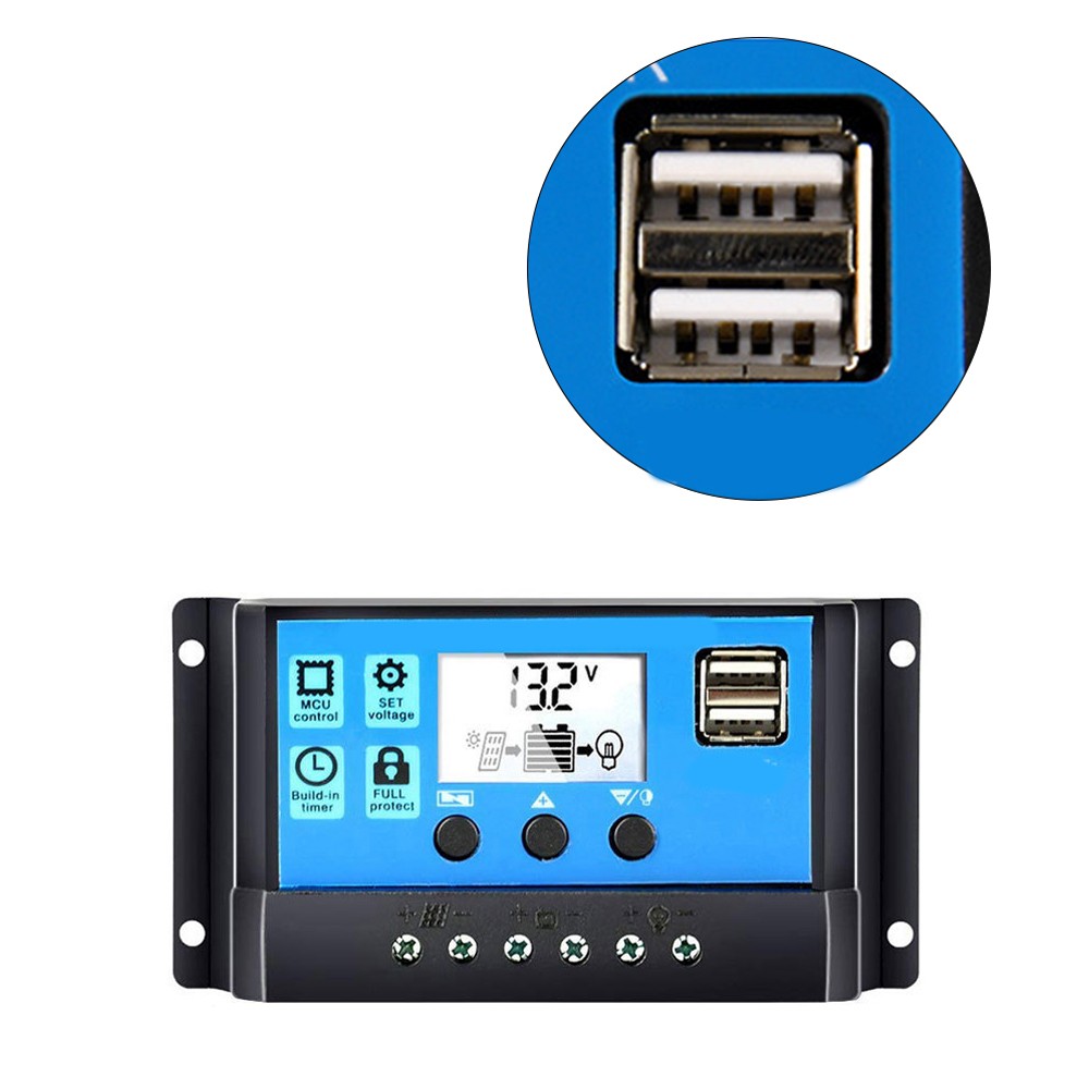 1-Universal Solar Panel Controller 24V Auto For DIY Solar Power ABS Material