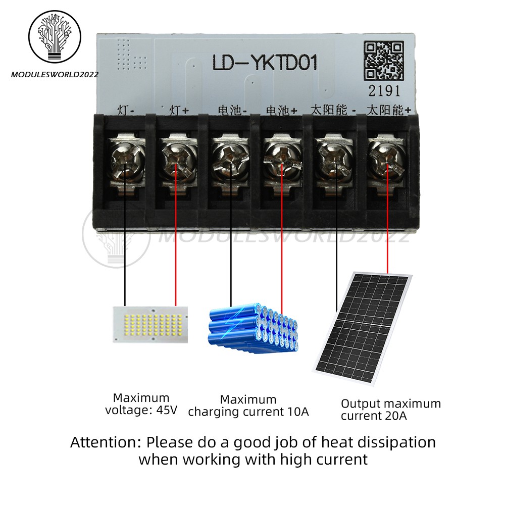 DC3-24V LED Automatic Solar Light Driver Control Board Solar Charging Controller