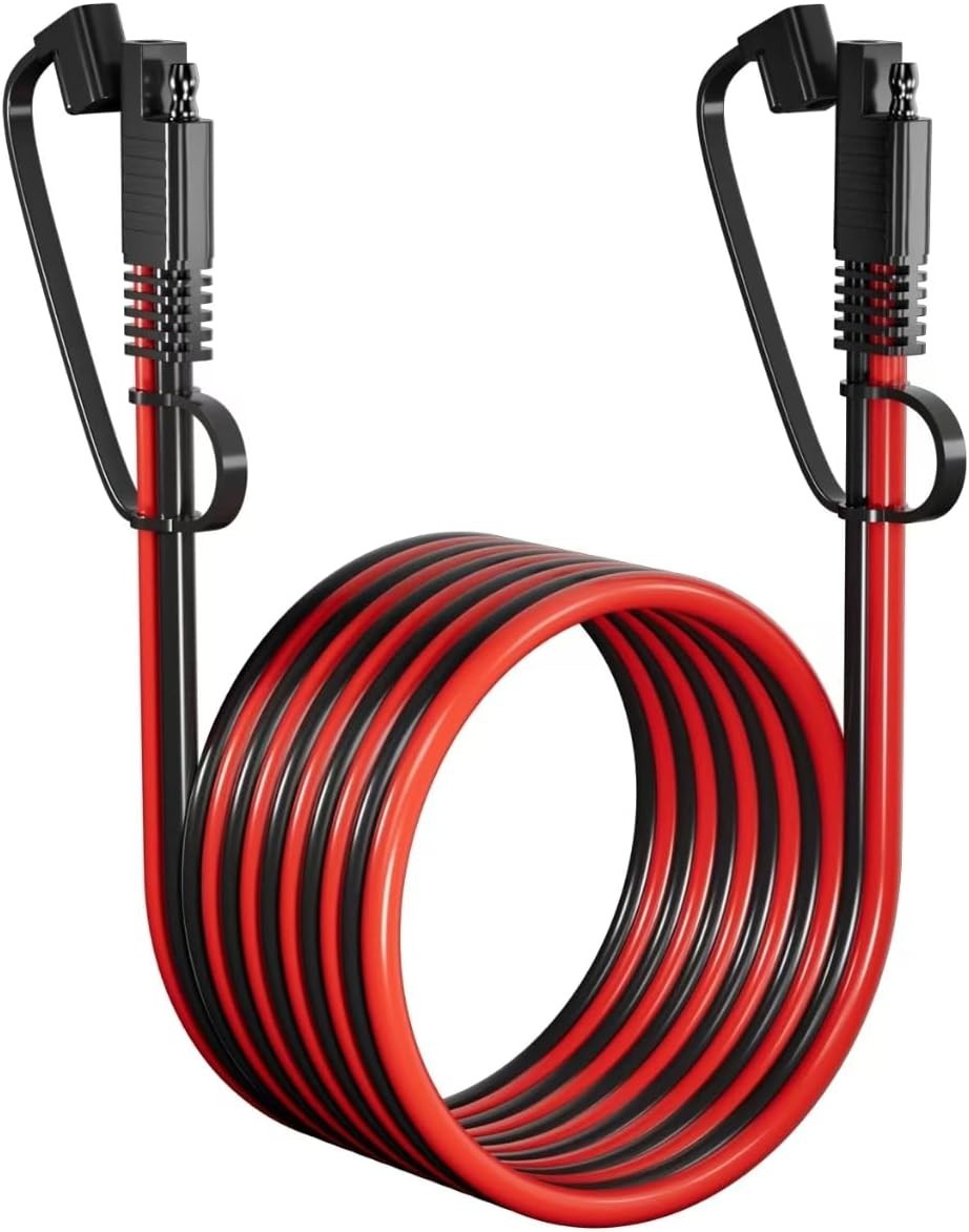 10FT SAE to SAE Extension Cable – Durable 12AWG for Solar & Automotive
