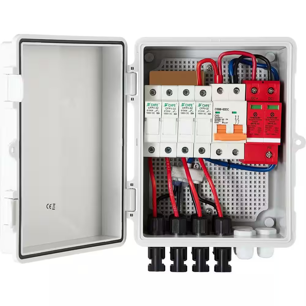 4 String 15 Amp Solar PV Combiner Box ABS Case Wih IP65 Weather Protection for S