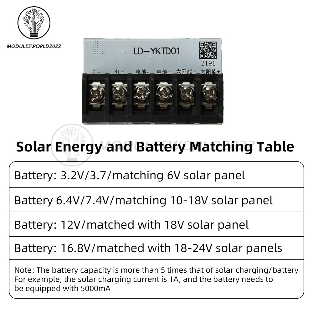 DC3-24V LED Automatic Solar Light Driver Control Board Solar Charging Controller
