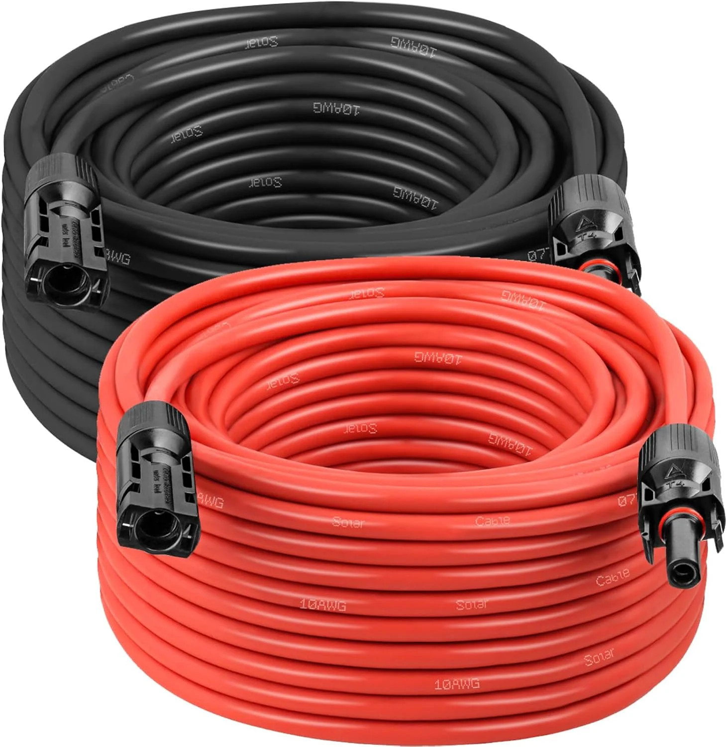 MOOKEERF Solar Panel Extension Cable – 10AWG 50FT Solar Wire with Waterproof Mal