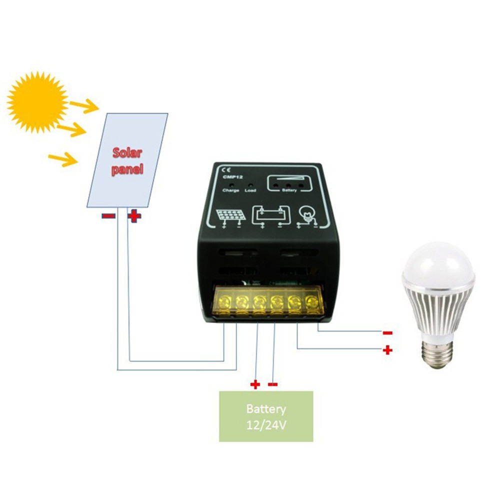 12 V Intelligent Regulator Lcd Display Solar Panel Controller Charge Discharge