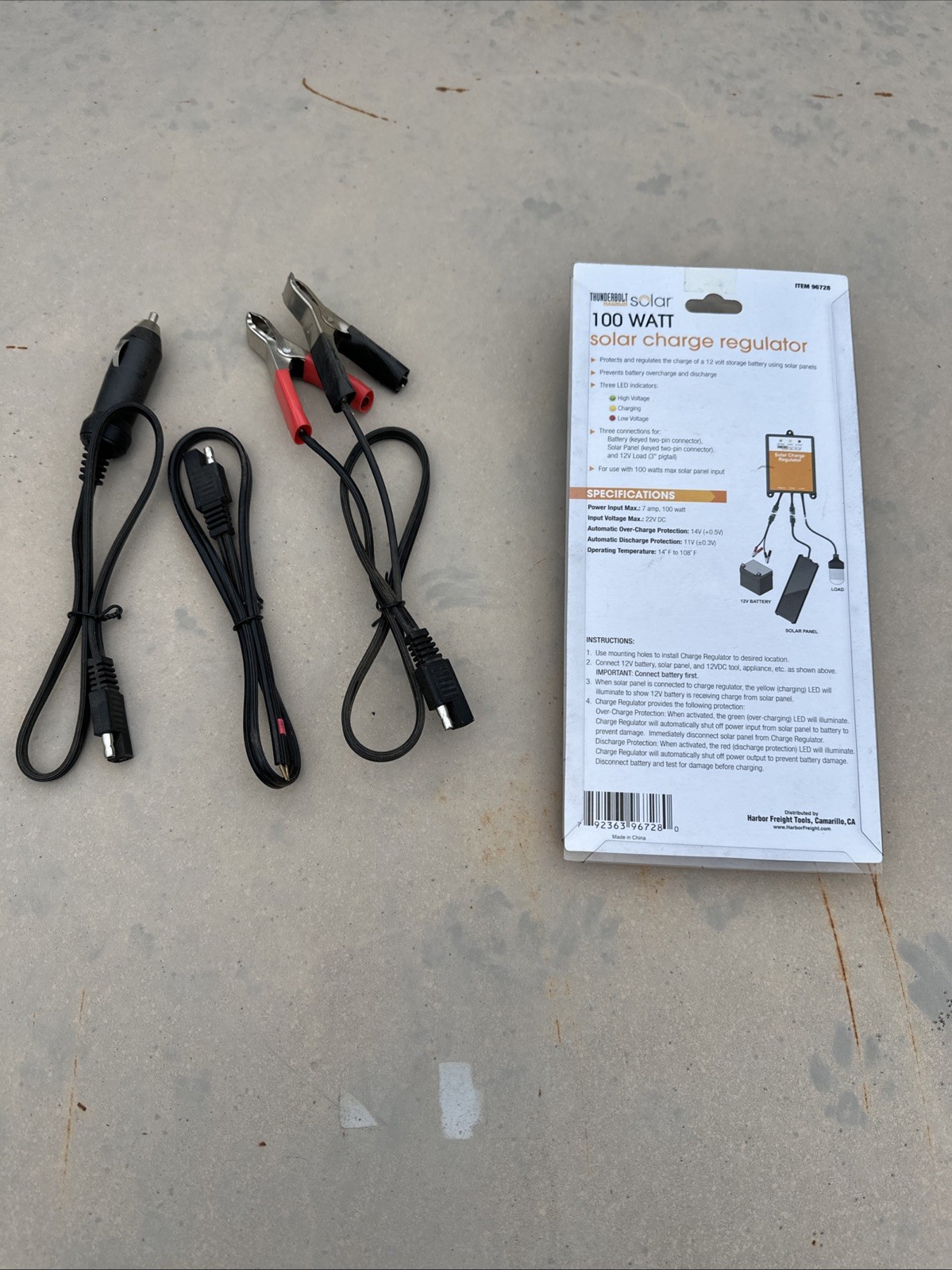 Thunderbolt Magnum Solar 100 Watt Solar Charge Regulator 96728 7A Panel Input