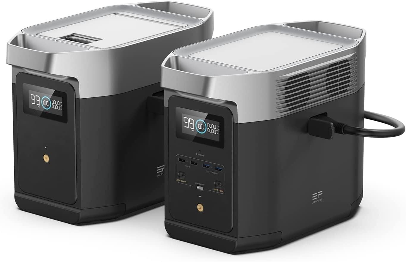 1024Wh LiFePO4 (LFP) Battery, 1800W AC/100W USB-C Output, Solar Generator